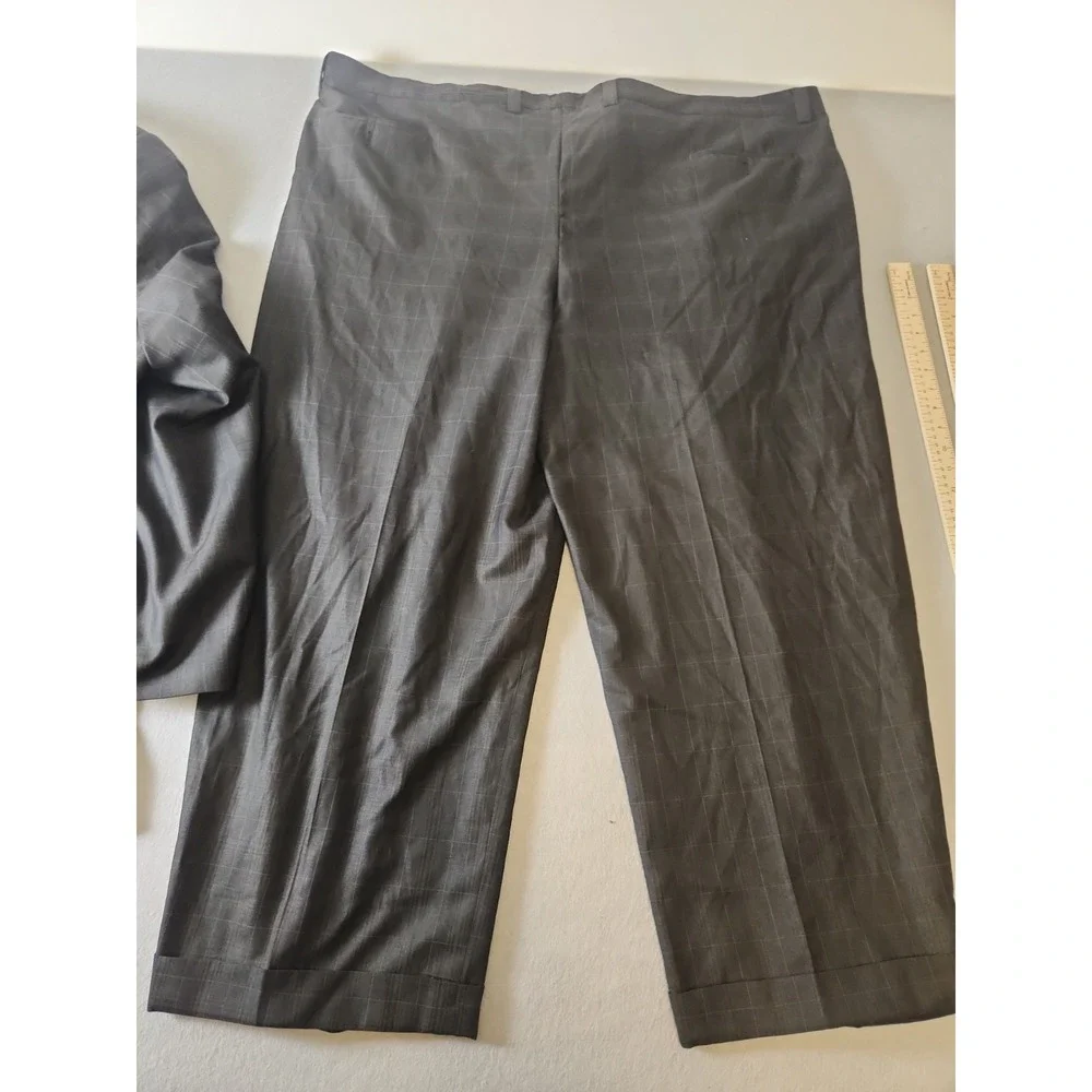 Mecca 2 Piece Dark Brown Suit Glen Check Pattern Sz52